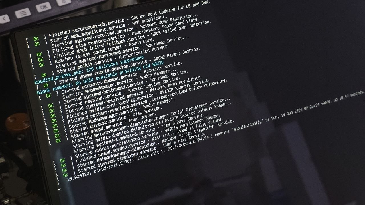 DGX OS reinstall GUI close and console